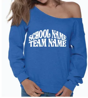 Customize Your Own Off the Shoulder College Game Day Crewneck