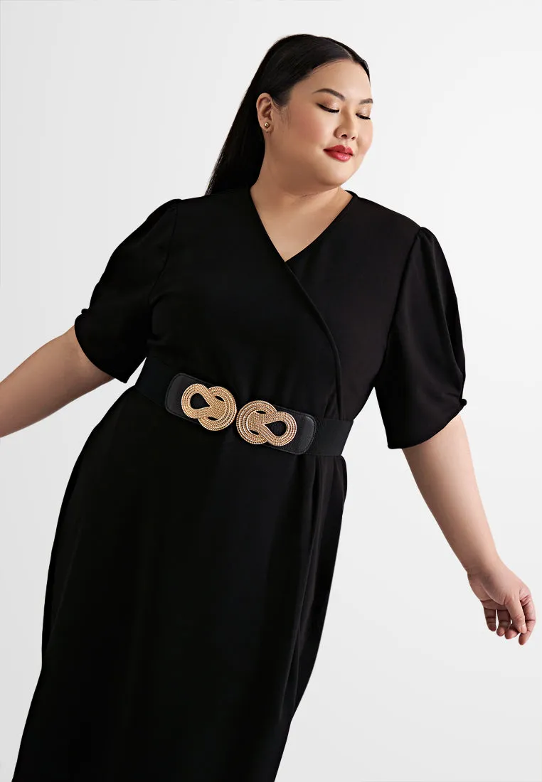 Daveney Short Sleeve Party Wrap Dress