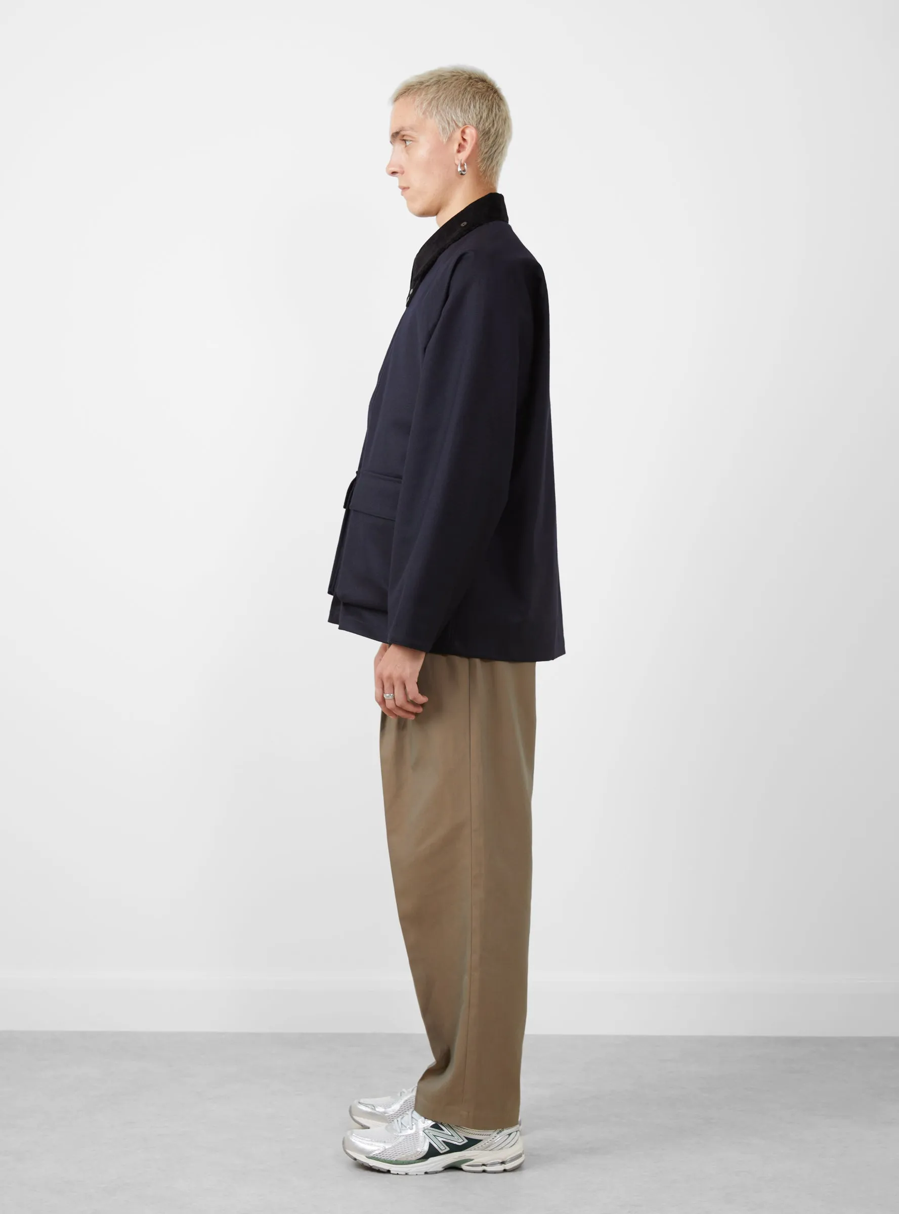 Deep Tuck Pressed Pants Olive