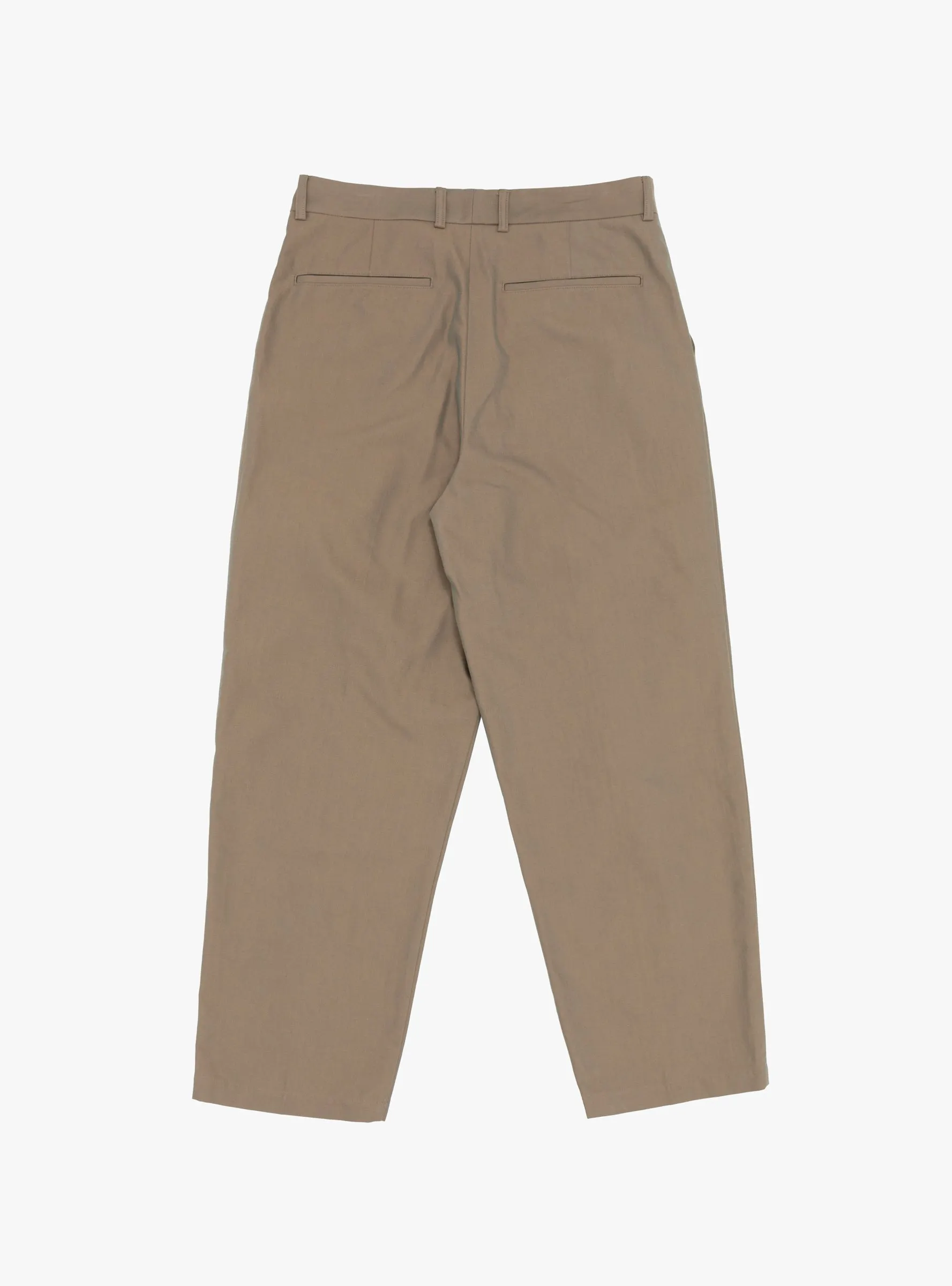 Deep Tuck Pressed Pants Olive