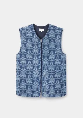 Denim Jacquard Cotton Gilet