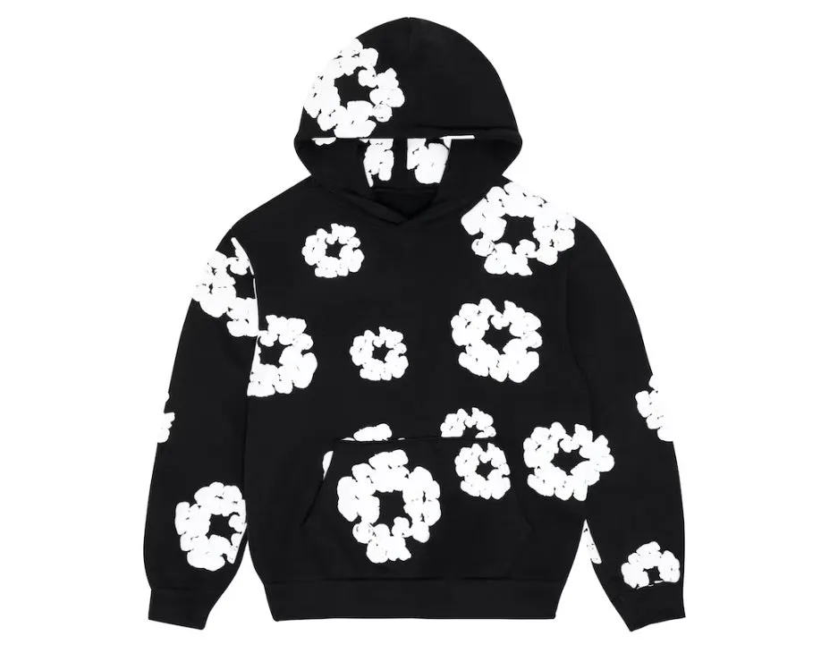 DENIM TEARS COTTON WREATH HOODIE BLACK