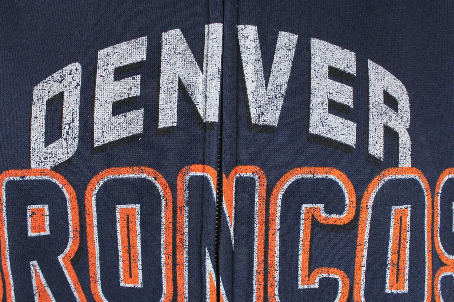 Denver Broncos NFL Football Men's In The Pocket Full Zip Fleece Hoodie, Navy