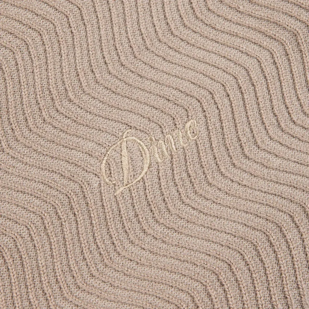 Dime MTL Wave Cable Knit Sweater Tan