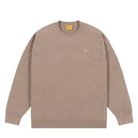 Dime MTL Wave Cable Knit Sweater Tan