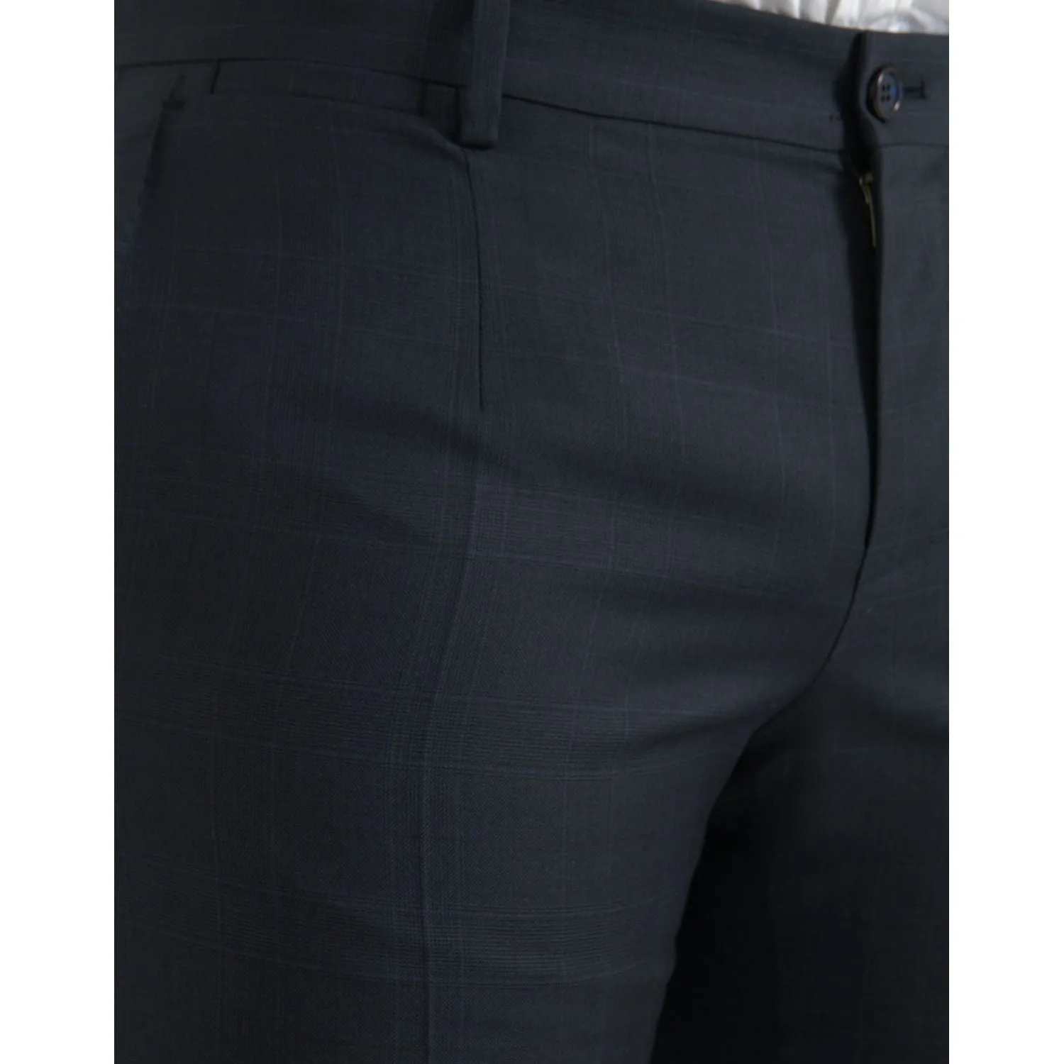 Dolce & Gabbana Blue Wool Men Skinny Dress Pants