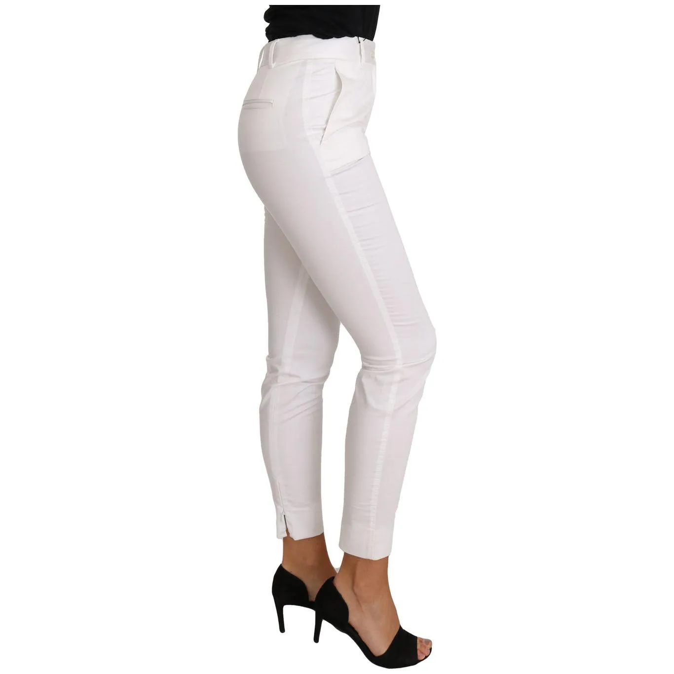 Dolce & Gabbana Chic White Slim Dress Pants