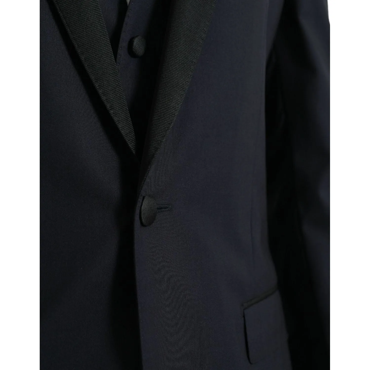 Dolce & Gabbana Dark Blue MARTINI Wool Formal 3 Piece Suit