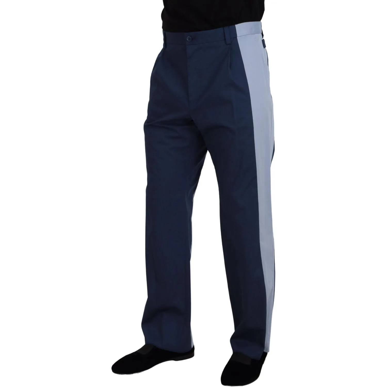 Dolce & Gabbana Elegant Blue Cotton Blend Pants for Men