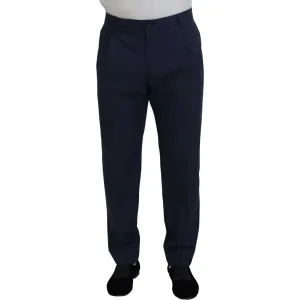 Dolce & Gabbana Elegant Dark Blue Chino Dress Pants