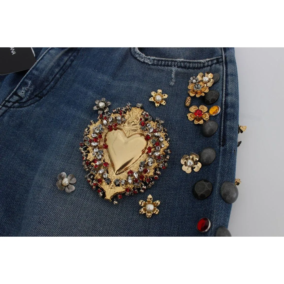 Dolce & Gabbana Enchanted Sicily Embellished Boyfriend Jeans