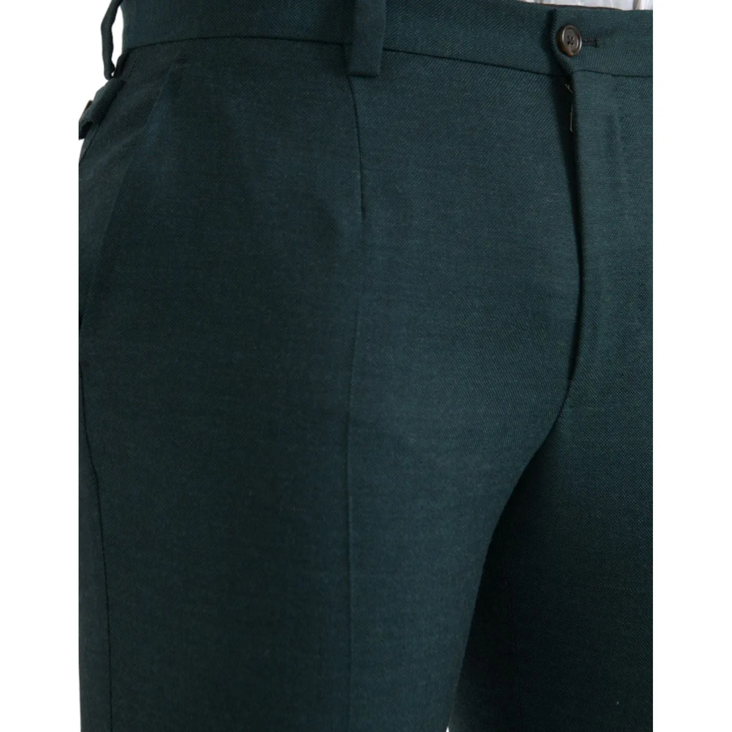 Dolce & Gabbana Green Wool Skinny Slim Dress Pants