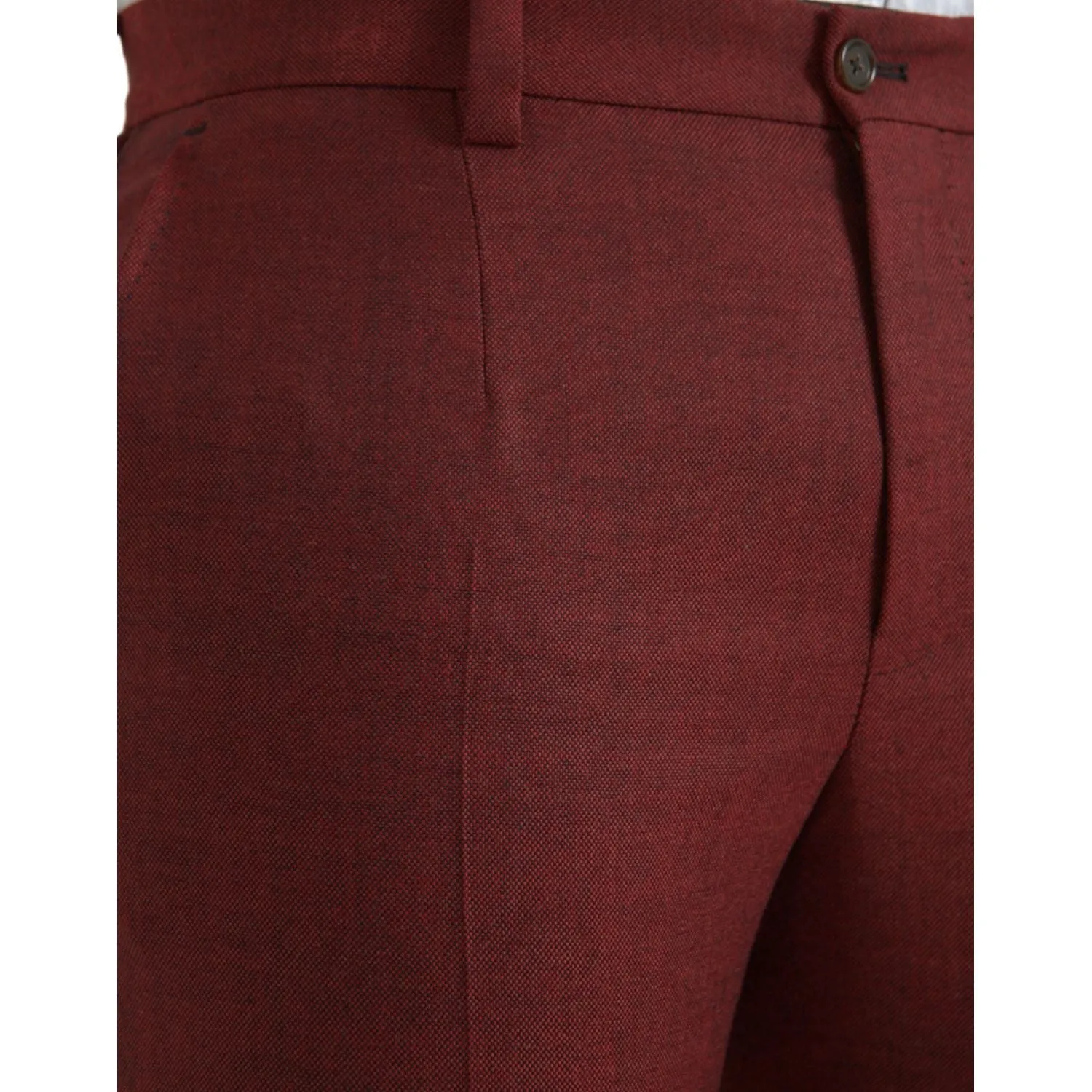 Dolce & Gabbana Maroon Wool Men Skinny Dress Pants