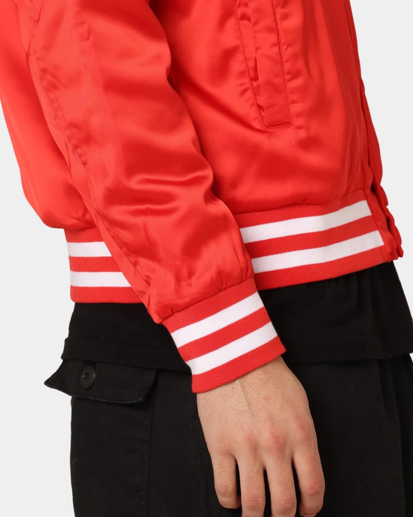 En Noir Inc Midnight Satin Jacket Red