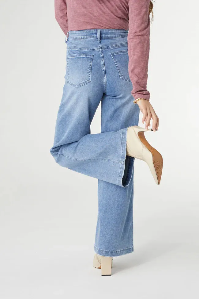 EverStretch Wide Leg Jeans - Light Wash