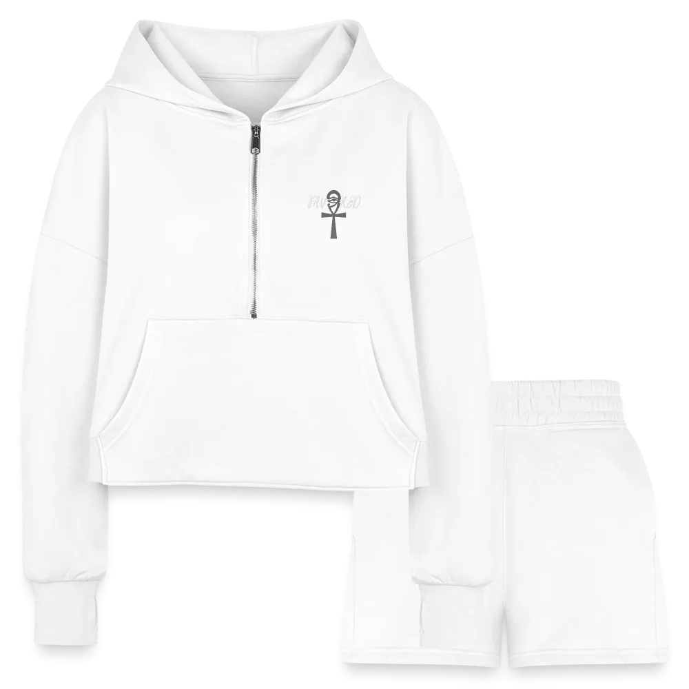 Favored Women’s Cropped Hoodie & Jogger Short Outfit Set