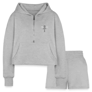 Favored Women’s Cropped Hoodie & Jogger Short Outfit Set