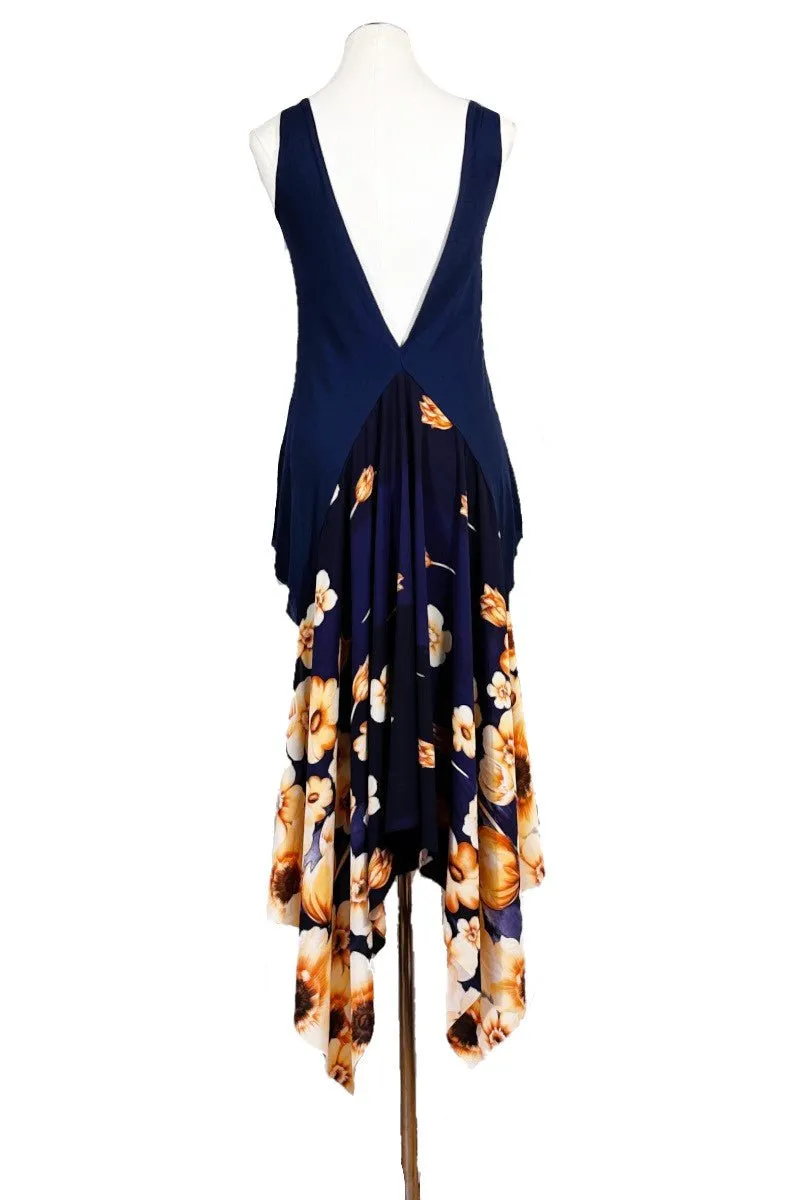 floating blooms BUTTERFLY open back argentine tango top