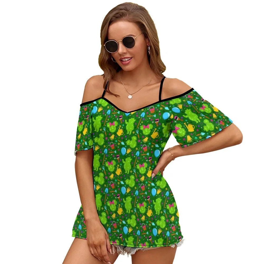 Flower And Garden Women's Off-Shoulder Cold Shoulder Camisole Top