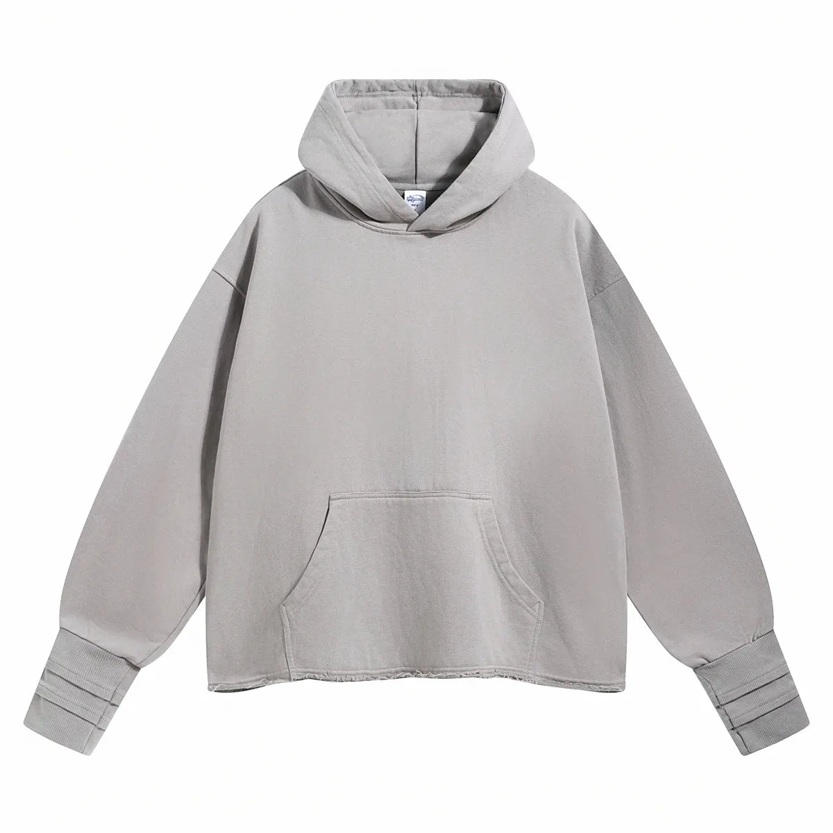 Folded Thread Hand-Sleeve Hoodie