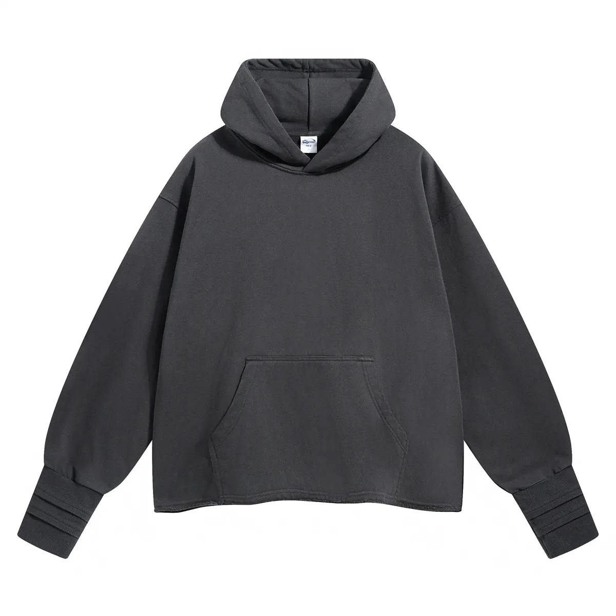 Folded Thread Hand-Sleeve Hoodie