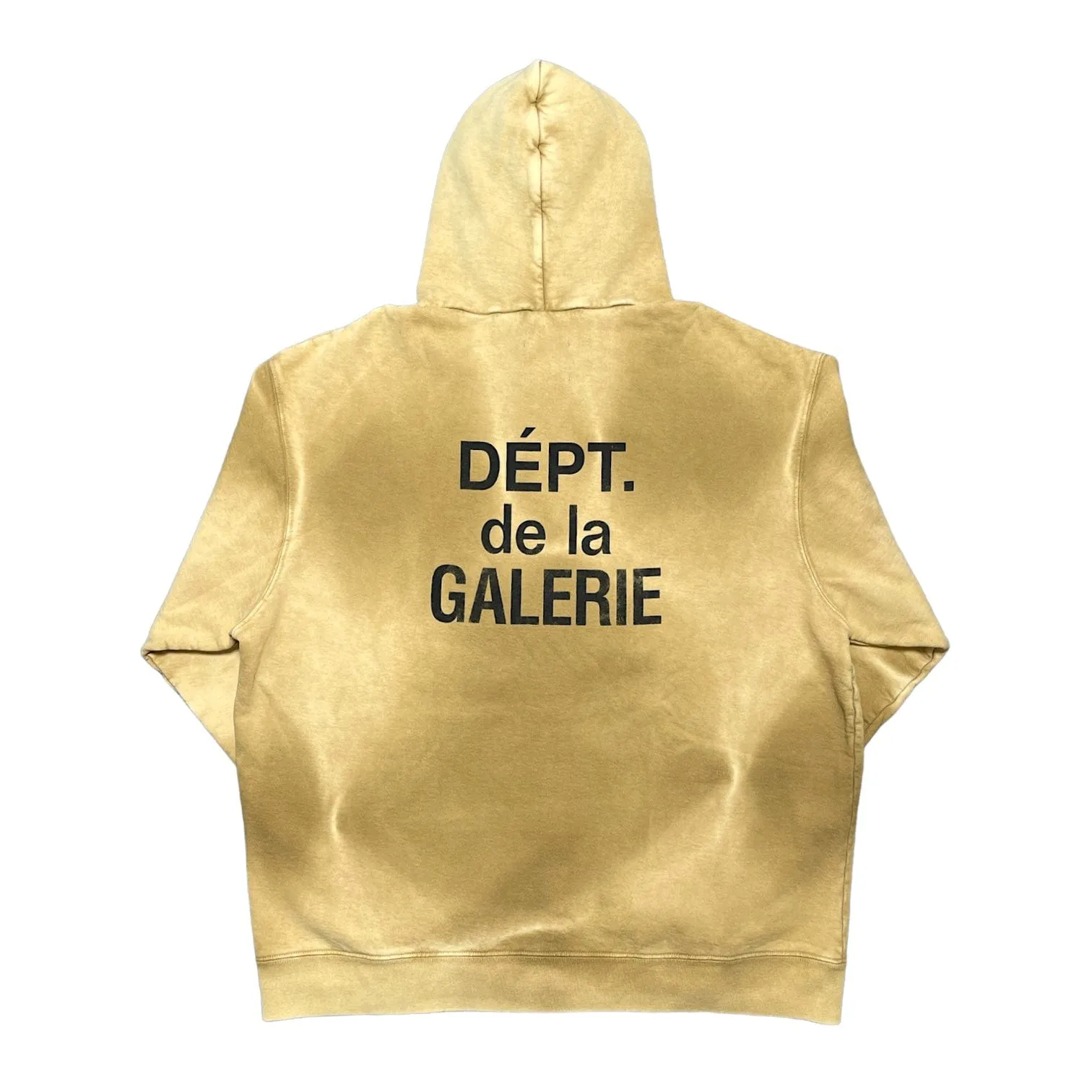 Gallery Department French Logo Zip Up Hooded Sweatshirt Tan