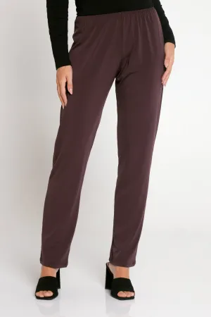 Gianna Lightweight Fleece Pants - Choc