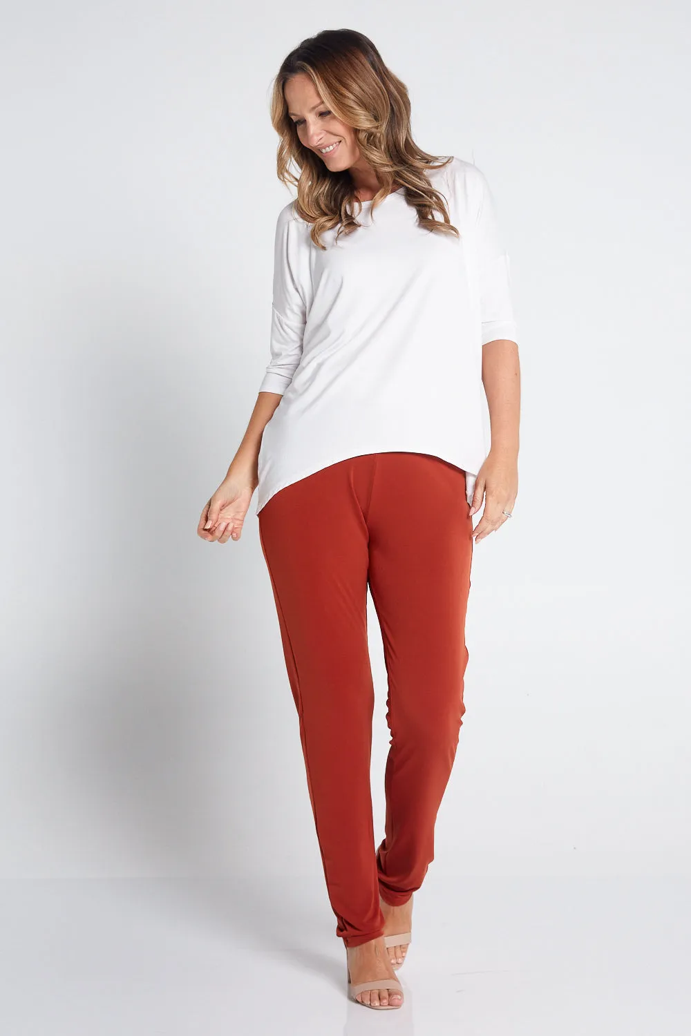 Gianna Pants Tall - Rust