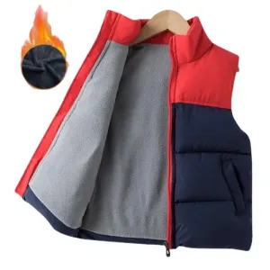 Girls Boys Down Cotton Vests Children's Warm Sleeveless Jacket Kids Waistcoat Outerwear Autumn Winter Boy's Coat