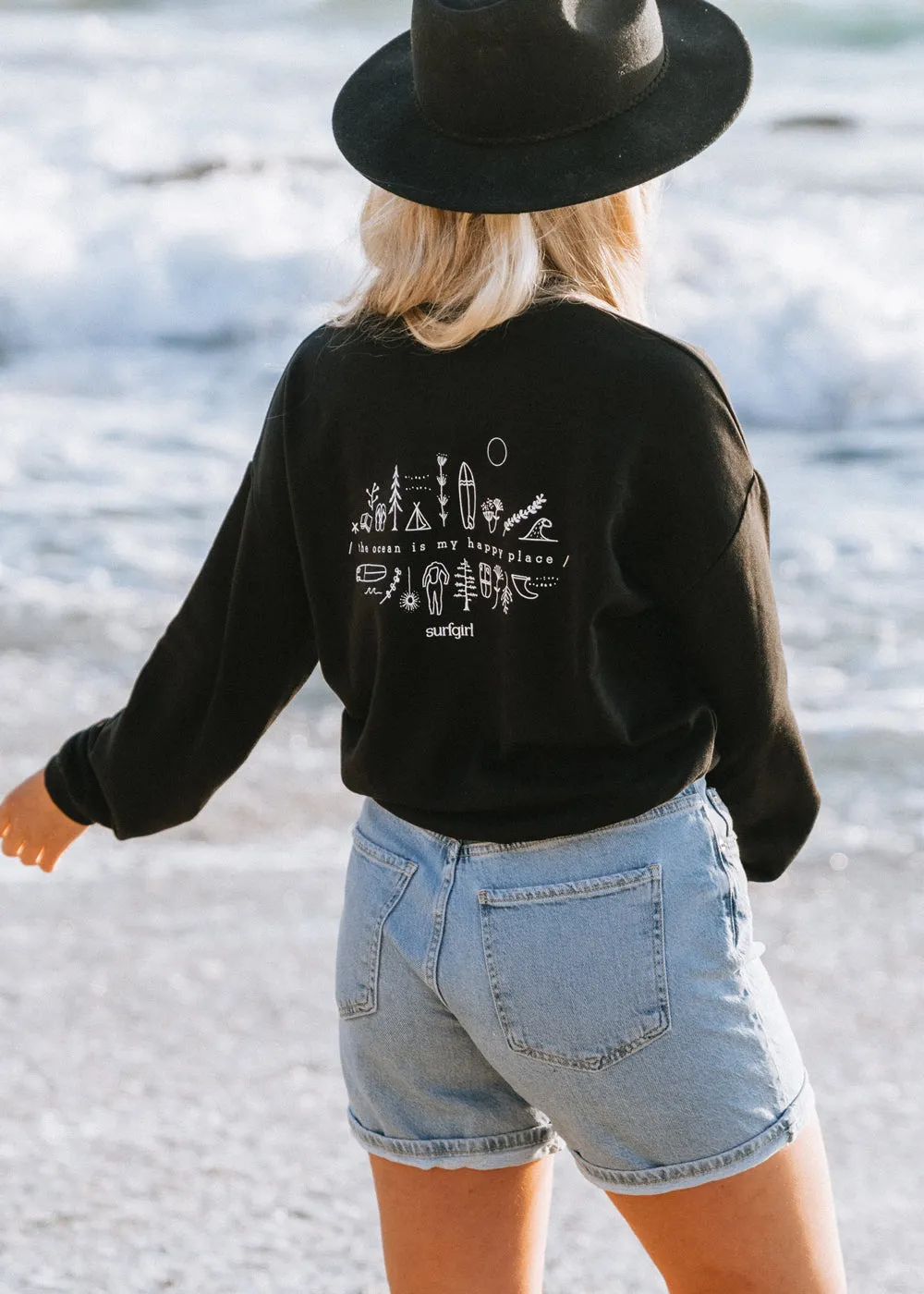 Happy Place Crop Sweatshirt