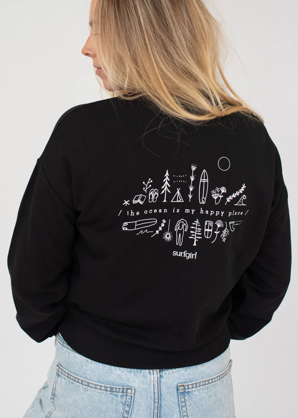 Happy Place Crop Sweatshirt