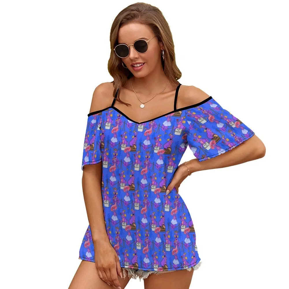 Haunted Mansion Figment Women's Off-Shoulder Cold Shoulder Camisole Top