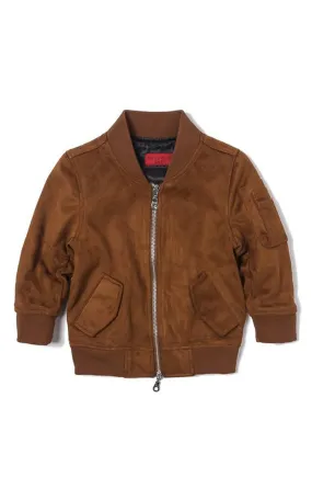 Haus of JR Devin Suede Bomber Tan