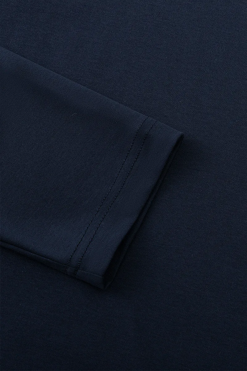 HeatGuard Mock Neck Long Sleeve T-Shirt | Navy NNY096