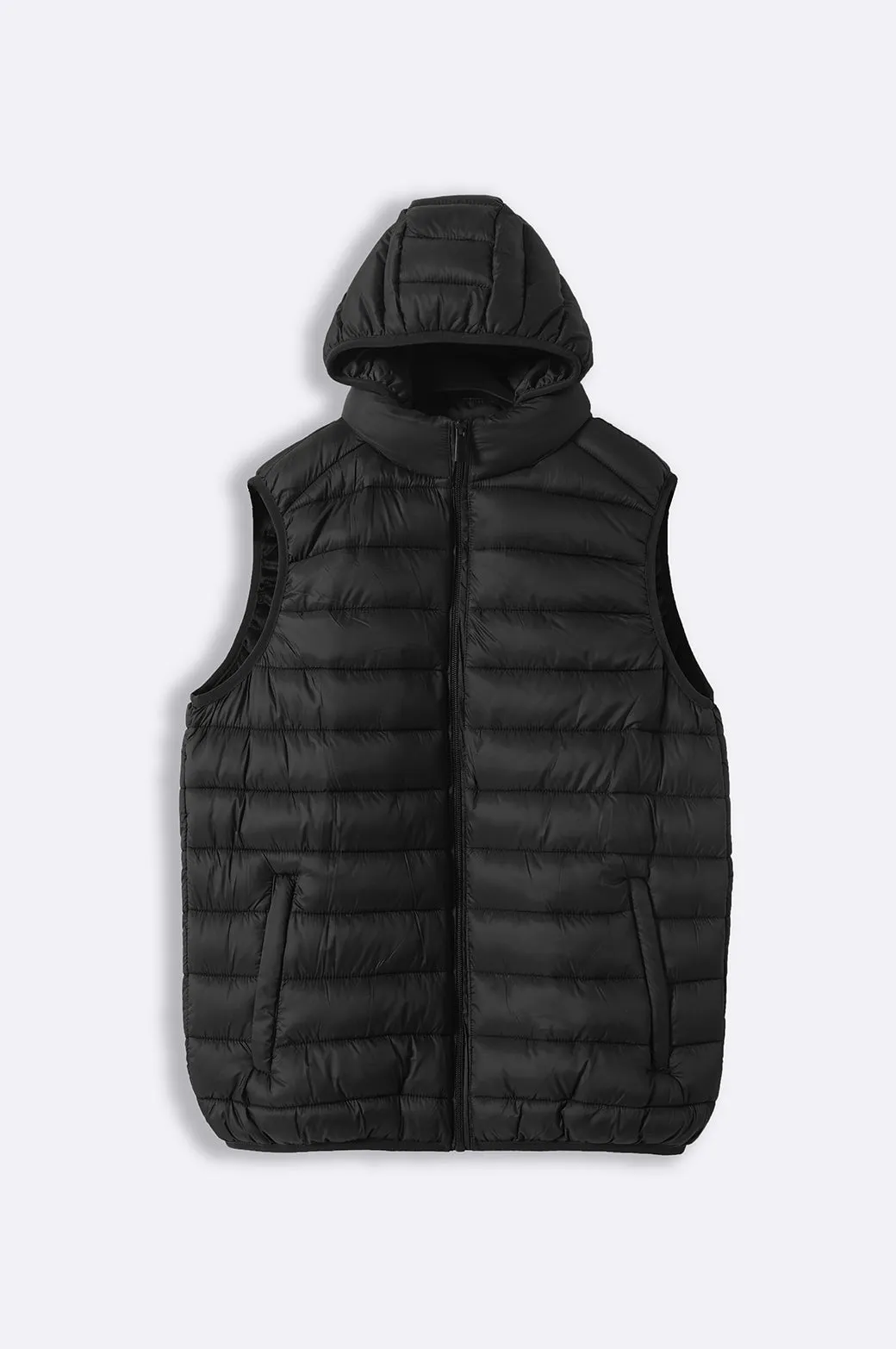 HOODED GILET