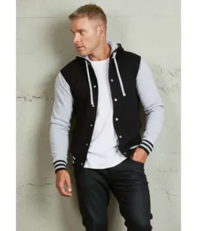 Hooded Letterman Jacket - Unisex