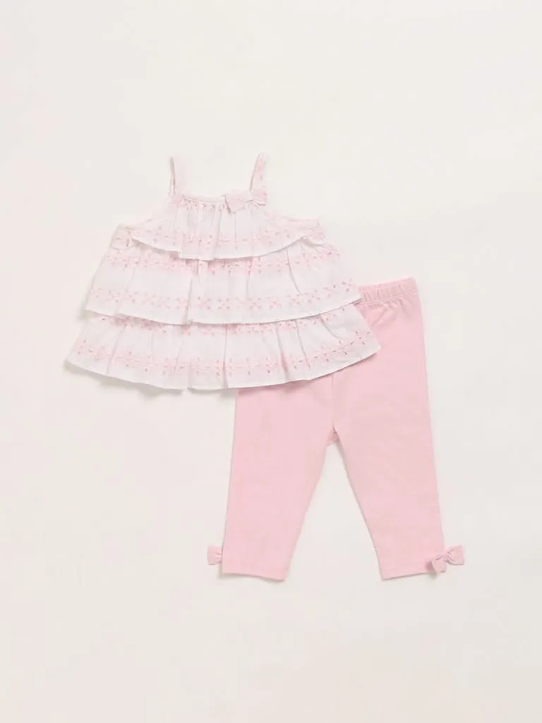 HOP Baby Pink Top & Leggings Set