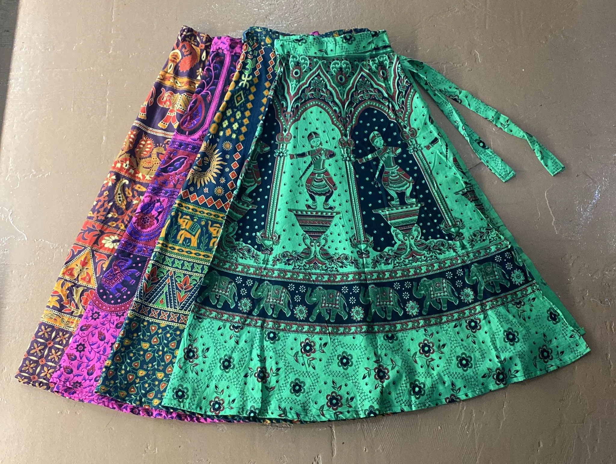 Indian Cotton Print Wrap Skirt (Assorted)