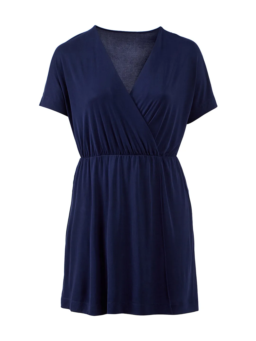 Indigo Faux Wrap Dress