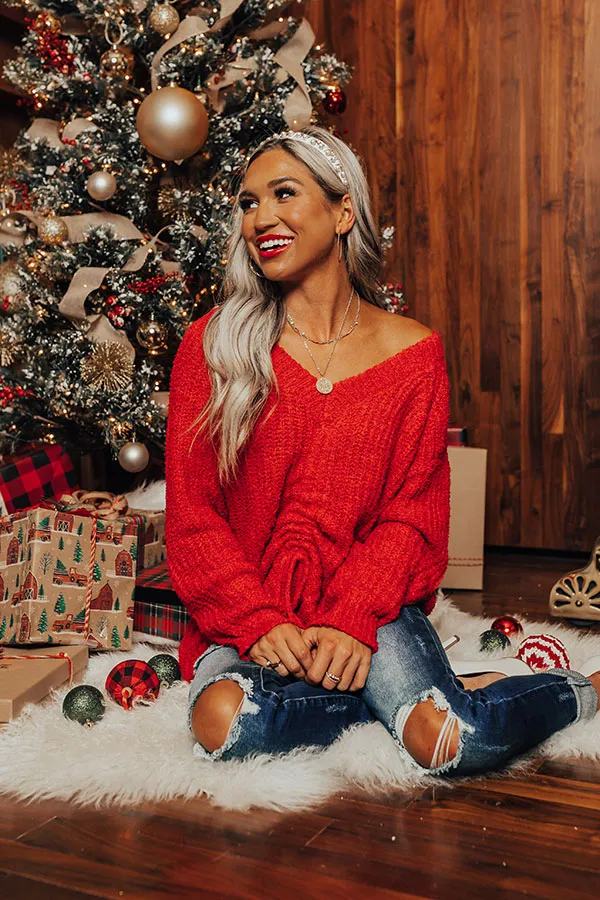 Insta Obsessed Knit Sweater In Red