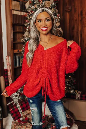 Insta Obsessed Knit Sweater In Red