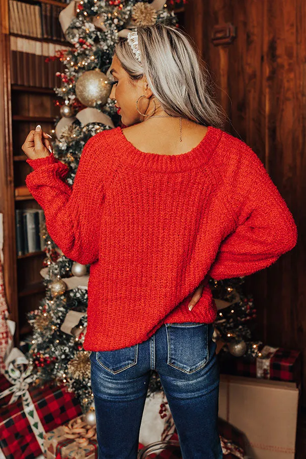 Insta Obsessed Knit Sweater In Red