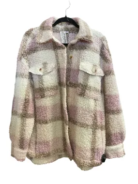 Jacket Faux Fur & Sherpa By Clothes Mentor In Cream, Size: L