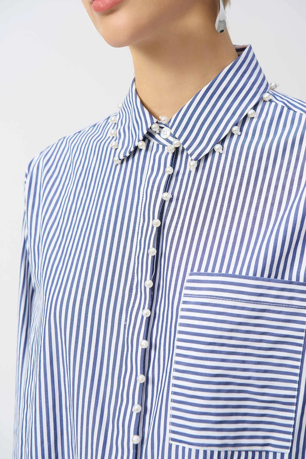 Joseph Ribkoff | Striped Stretch Cotton Shirt 251942