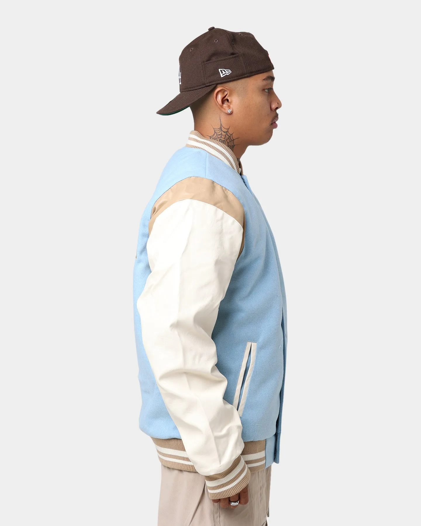 Karl Kani OG Colour Block College Jacket Light Blue