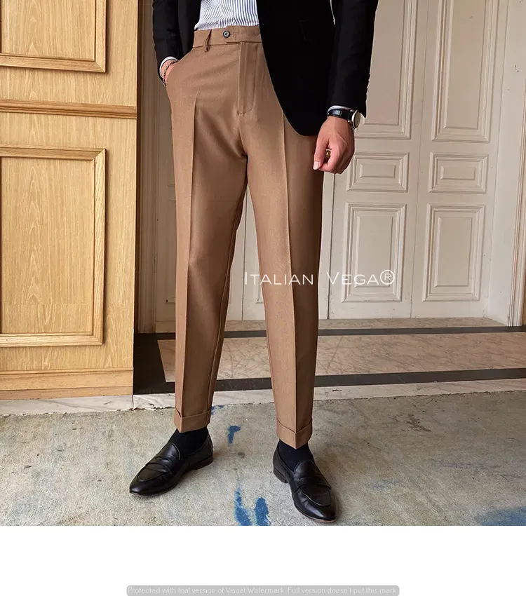 Khakhi Men Formal Pants by Italian Vega®