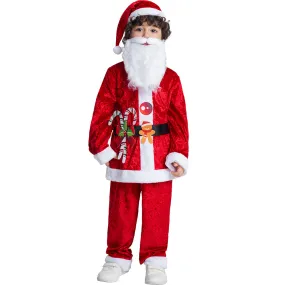 Kids Boys Christmas Costumes Santa Claus Outfit