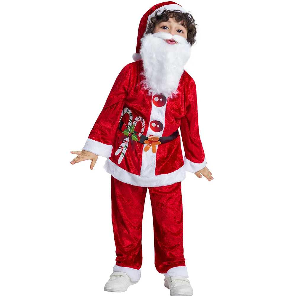 Kids Boys Christmas Costumes Santa Claus Outfit