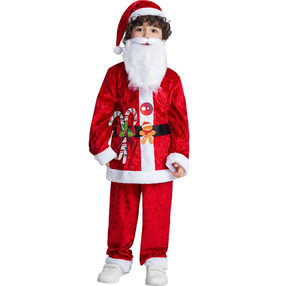 Kids Boys Christmas Costumes Santa Claus Outfit