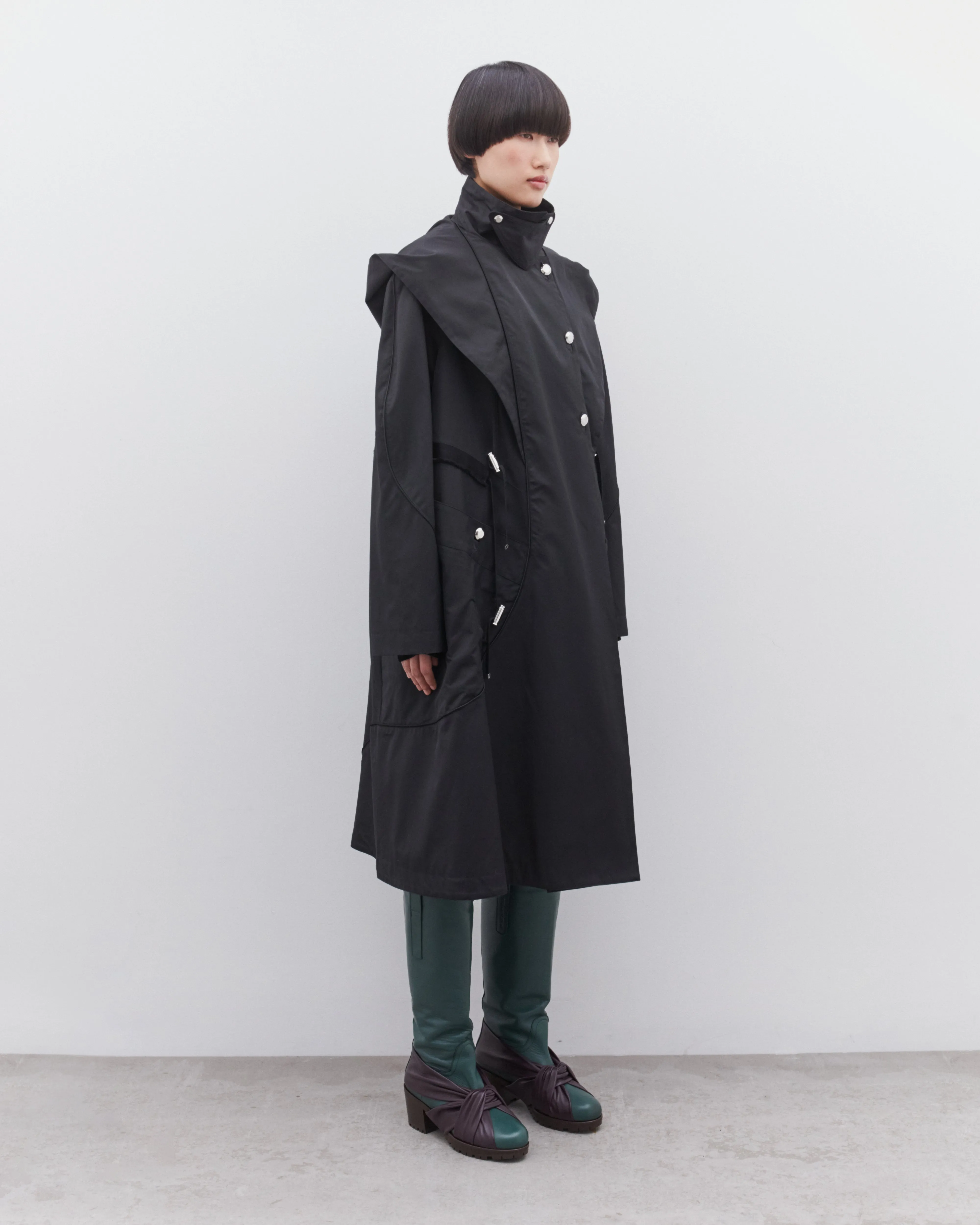 Kiko Kostadinov - Women's Herne Hooded Trench Coat - (Matte Black)